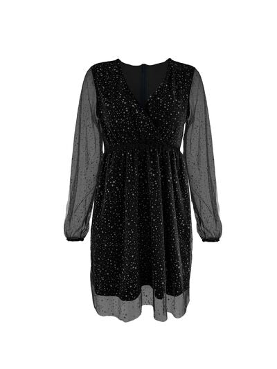 Bella | Elegant festive V neck dress