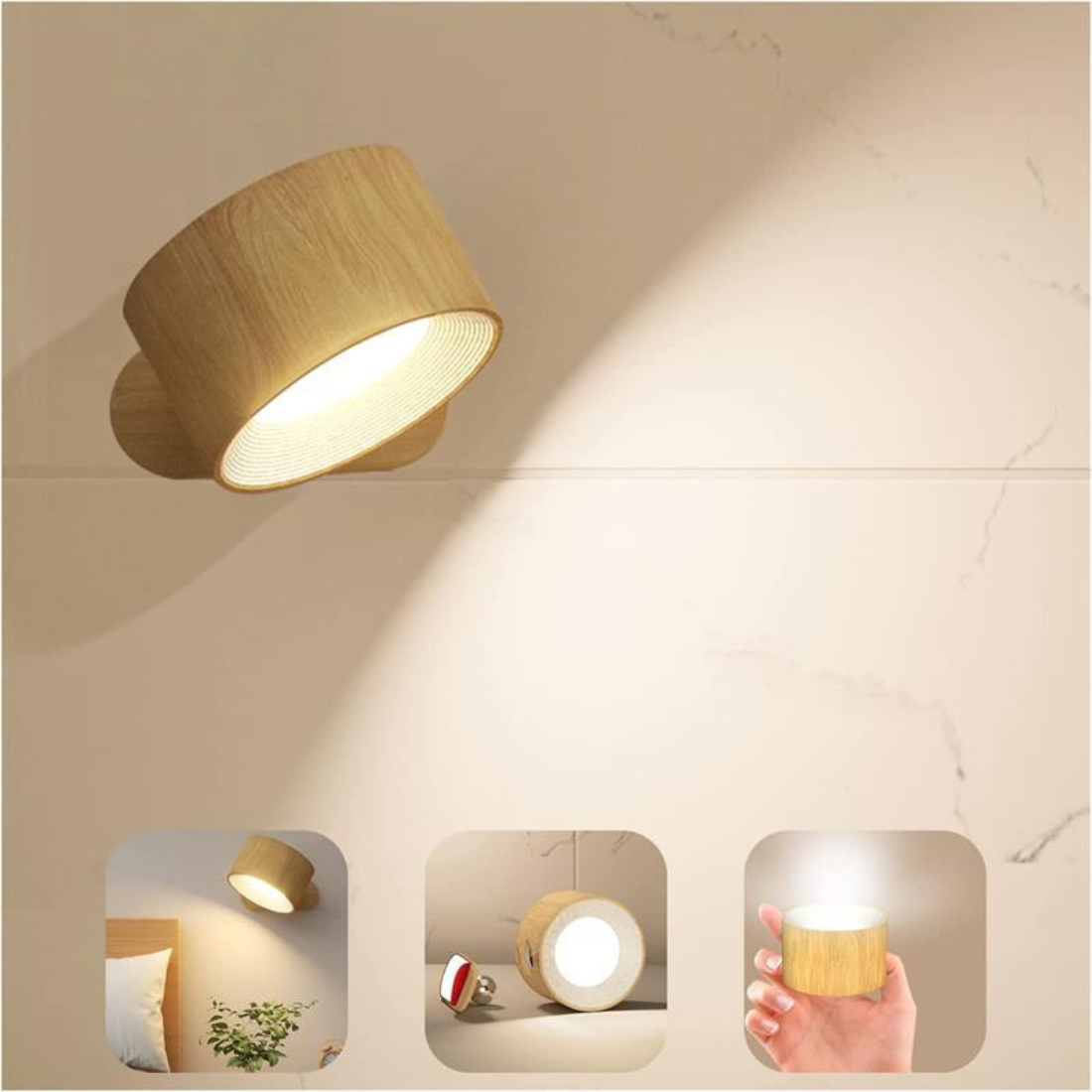 Portable LED Outdoor Indoor Wall Lamp