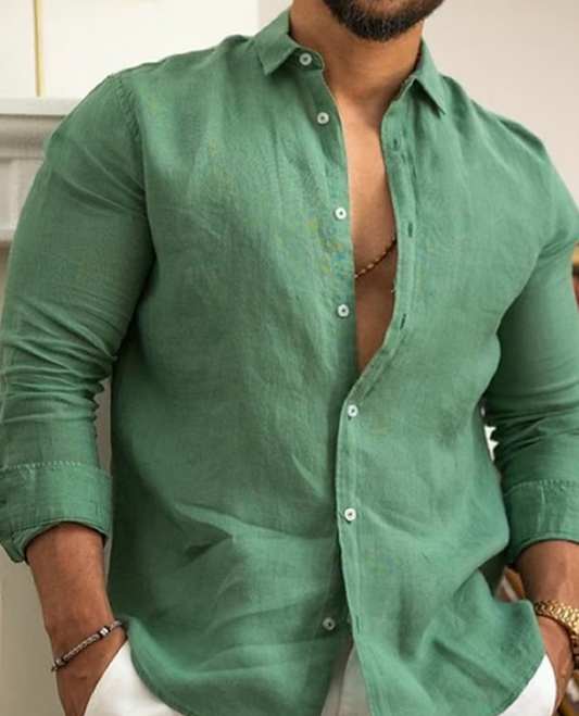 Breathable Cotton Summer Button Down Men's Shirt - Luxivelle