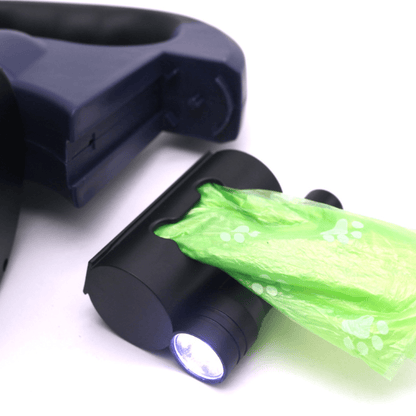 Long Adjustable Double Dog Leash with LED Light