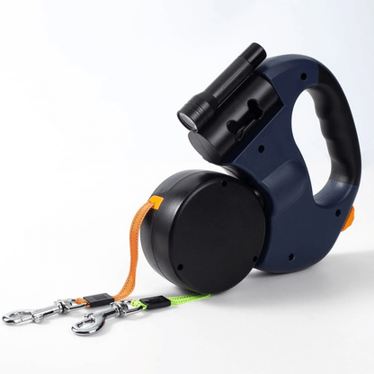 Long Adjustable Double Dog Leash with LED Light - Luxivelle