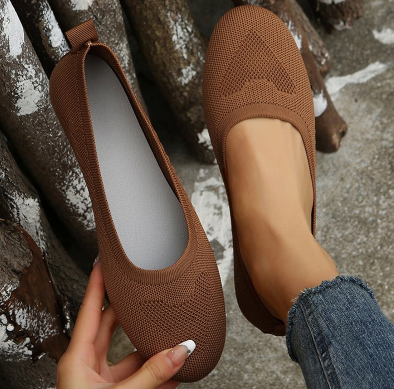 Comfortable Airy Knit Women's Shoes