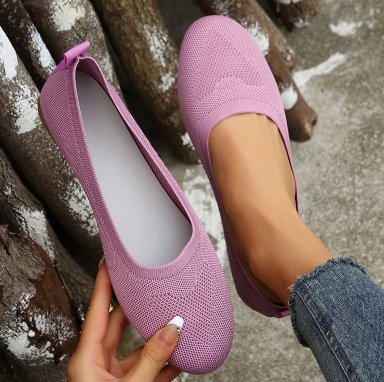 Comfortable Airy Knit Women's Shoes
