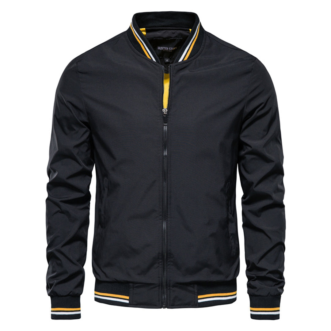 Classic Mens Zip Up Leather Jacket - Luxivelle