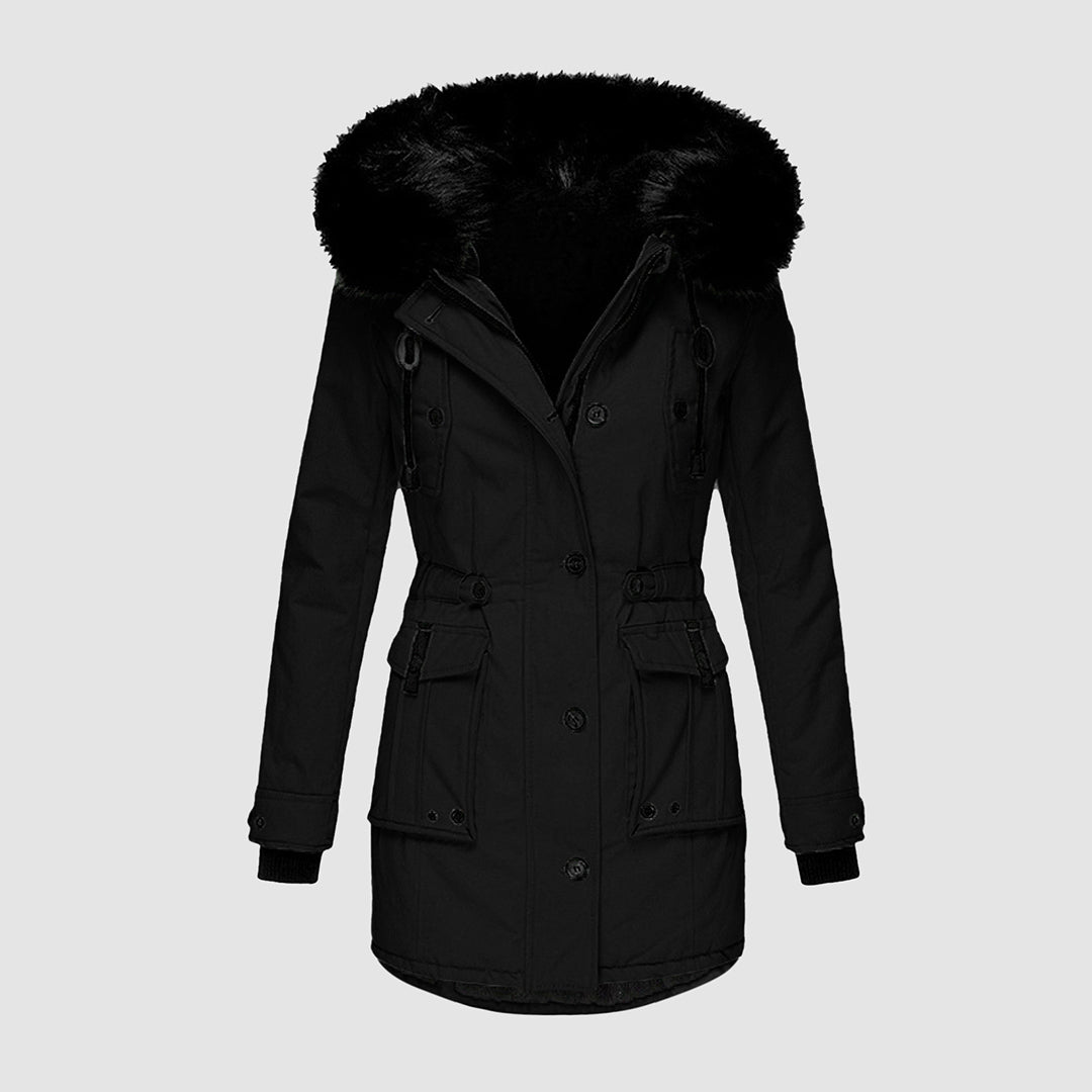 Warm Quilted Parka Coat for Ladies - Luxivelle