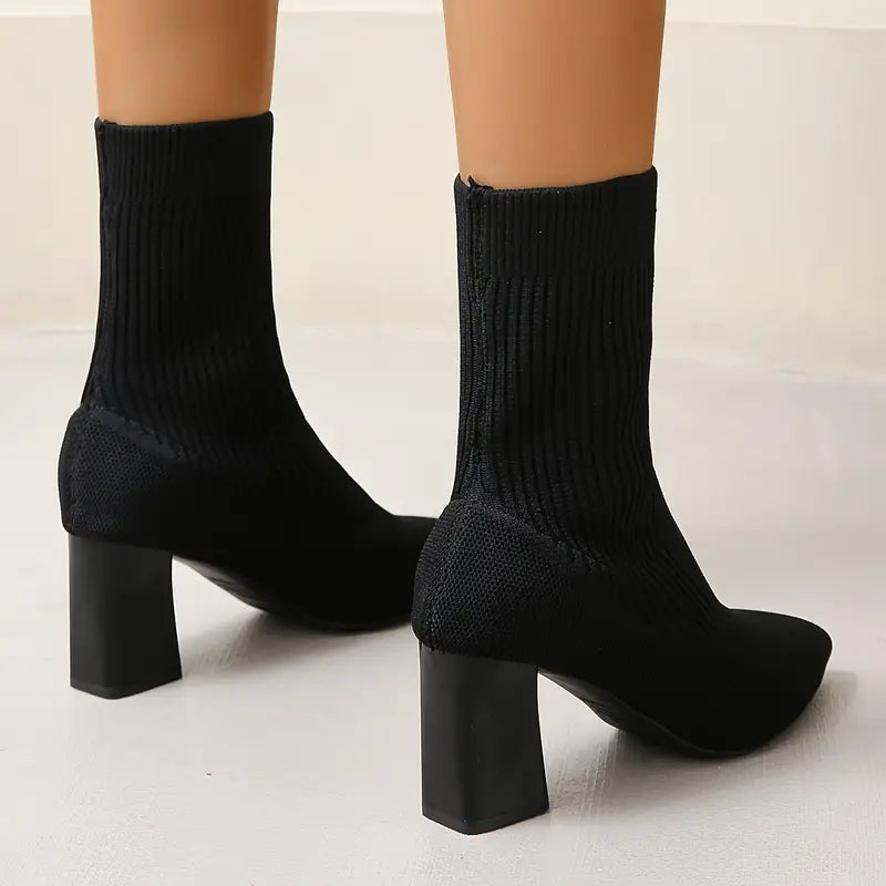 Comfortable Women's Knit Boots Classic Style