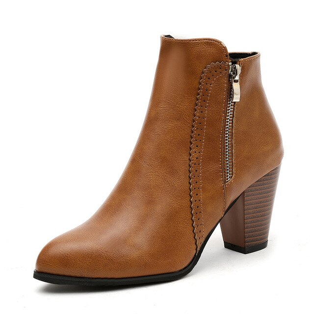 Luxury Leather High Heel Shoes - Luxivelle