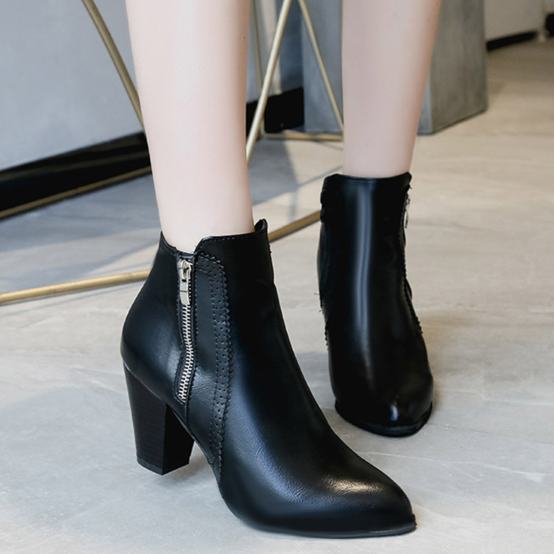 Luxury Leather High Heel Shoes