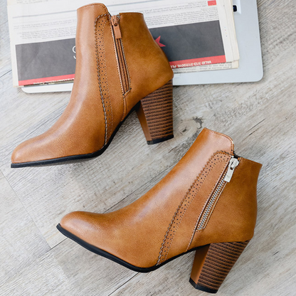 Luxury Leather High Heel Shoes