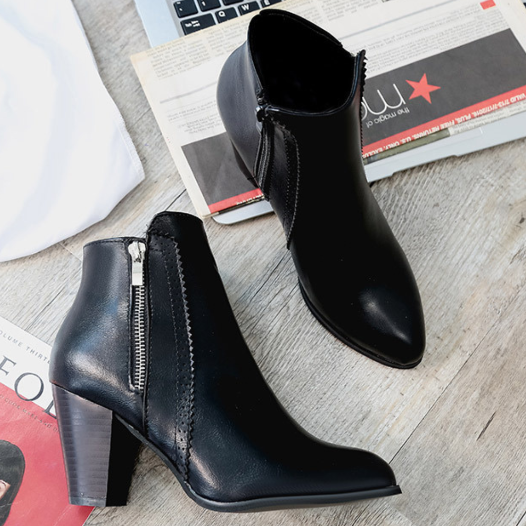 Luxury Leather High Heel Shoes