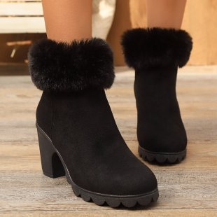 Luxury Suede Low Heel Boots for Women - Luxivelle