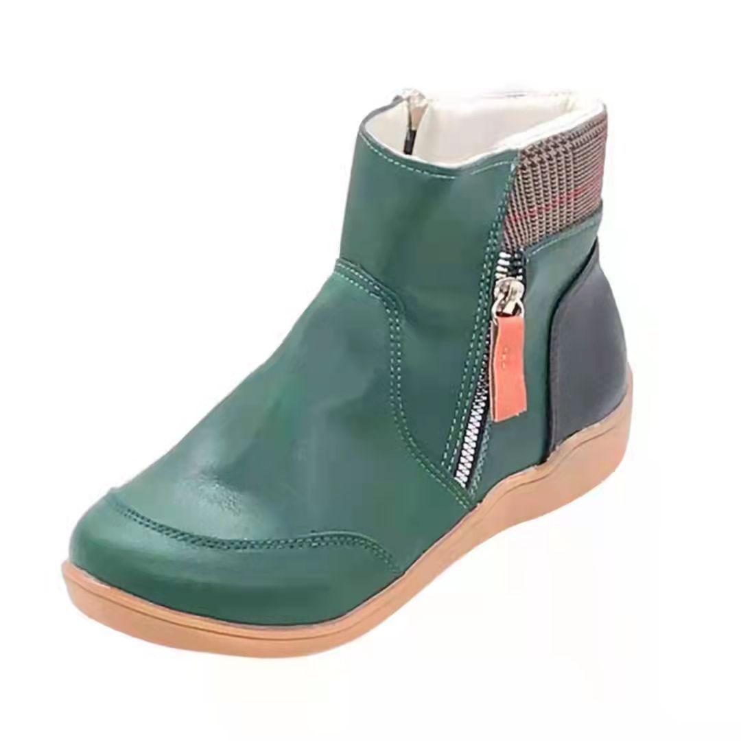 Ladies Zip Up Ankle Boots - Luxivelle