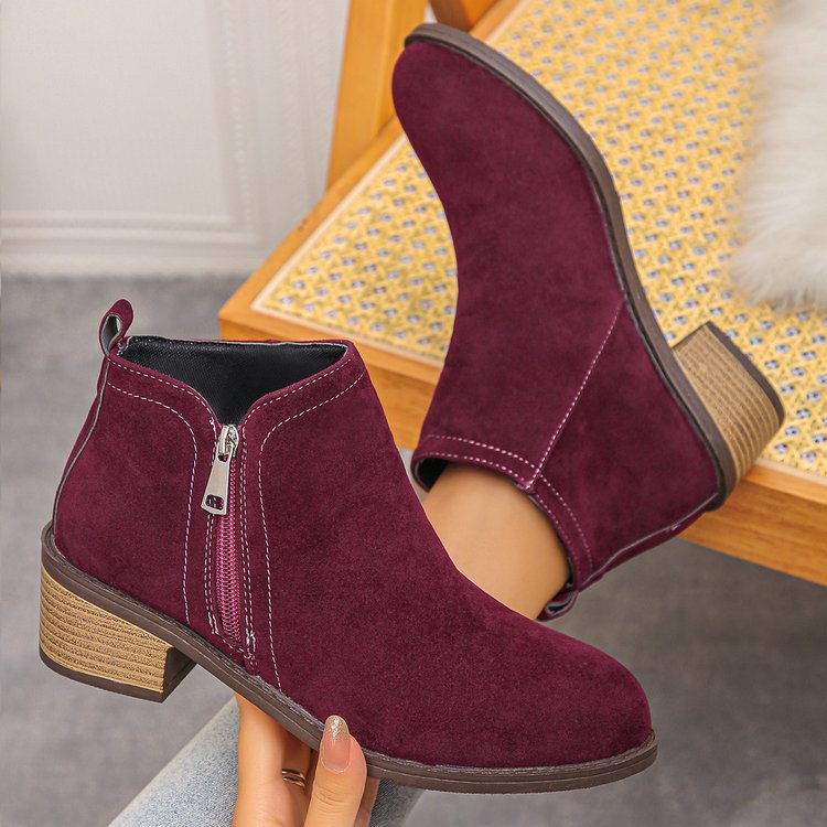 Low Heel Women's Biker Ankle Boots