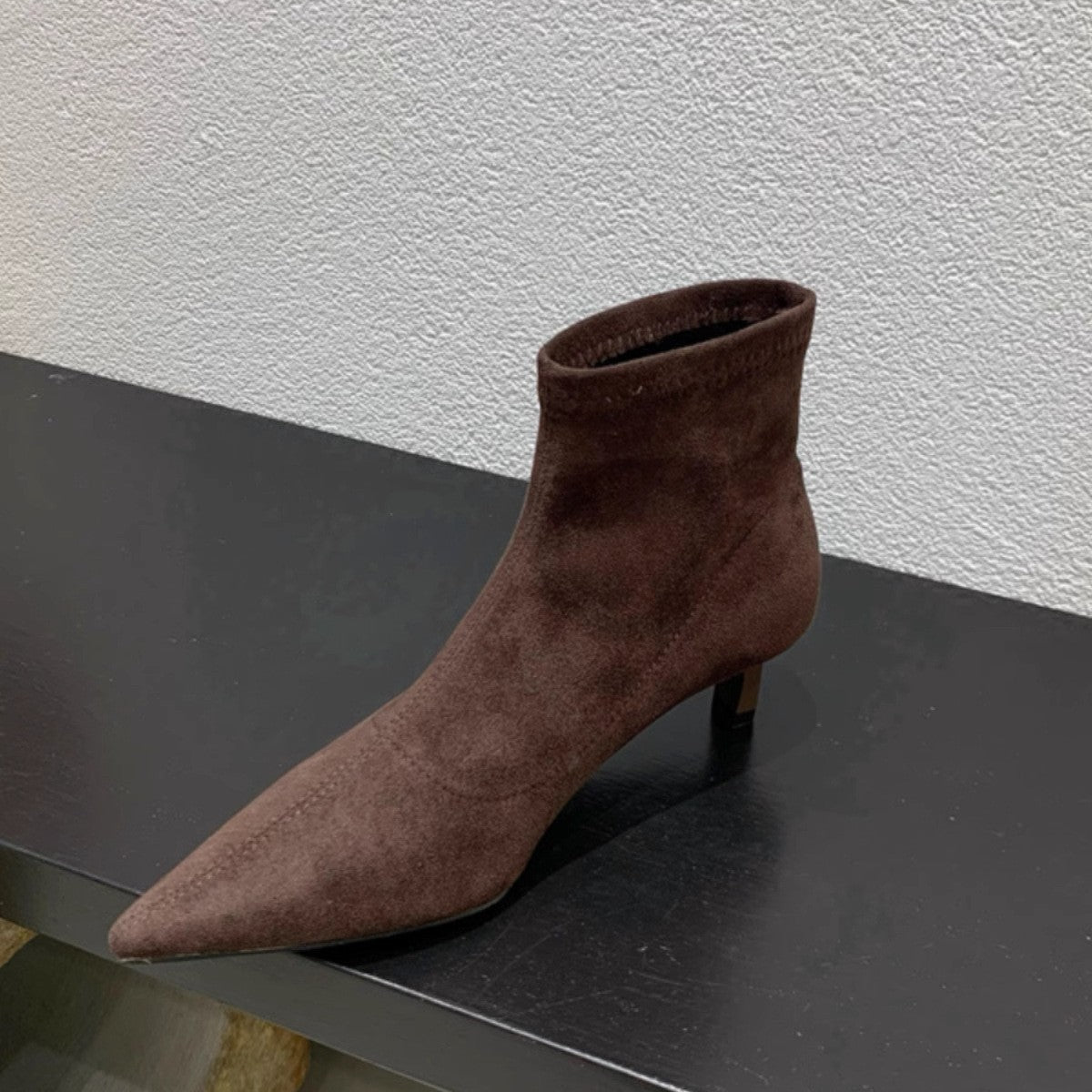 Luxury Suede Heel Ankle Boots