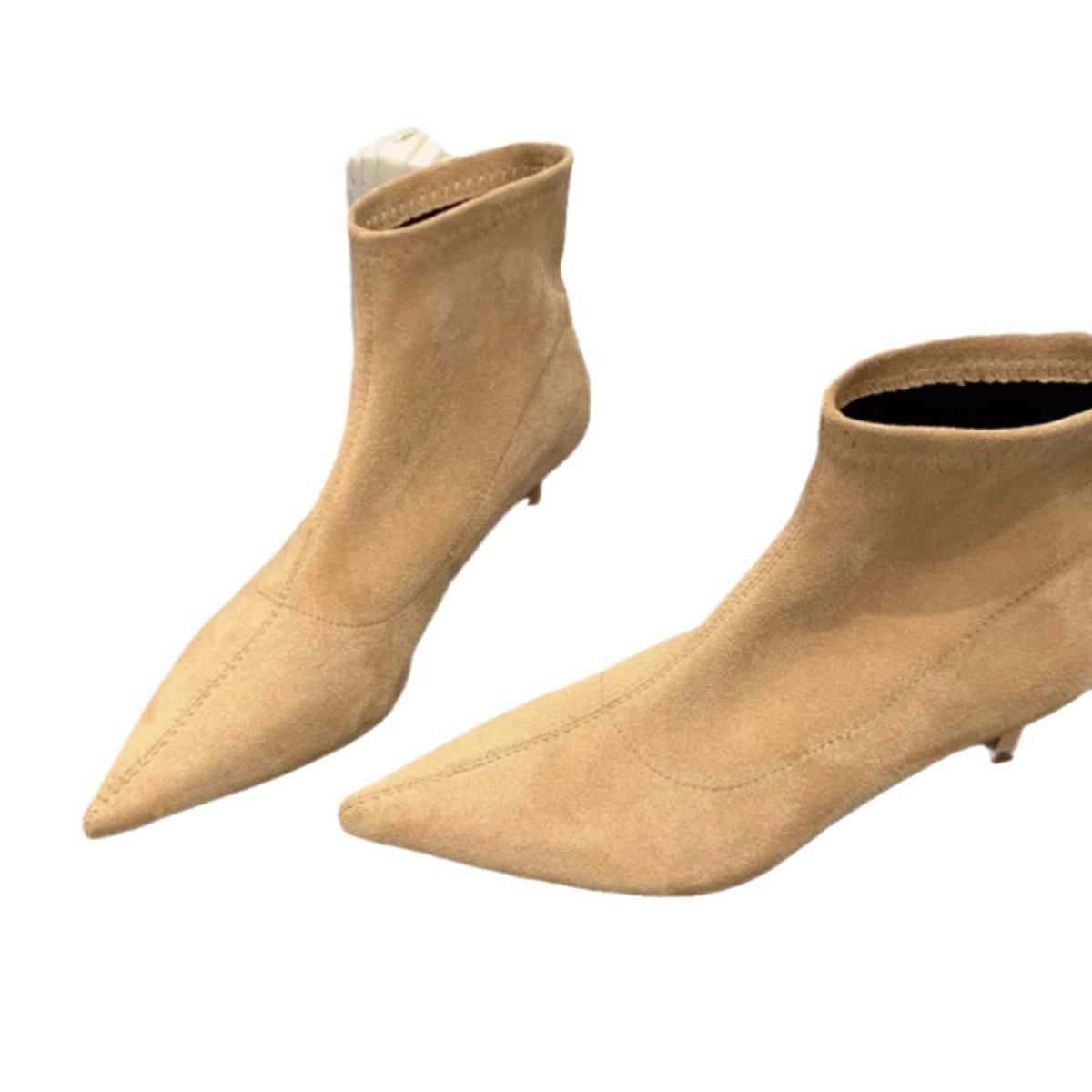 Luxury Suede Heel Ankle Boots