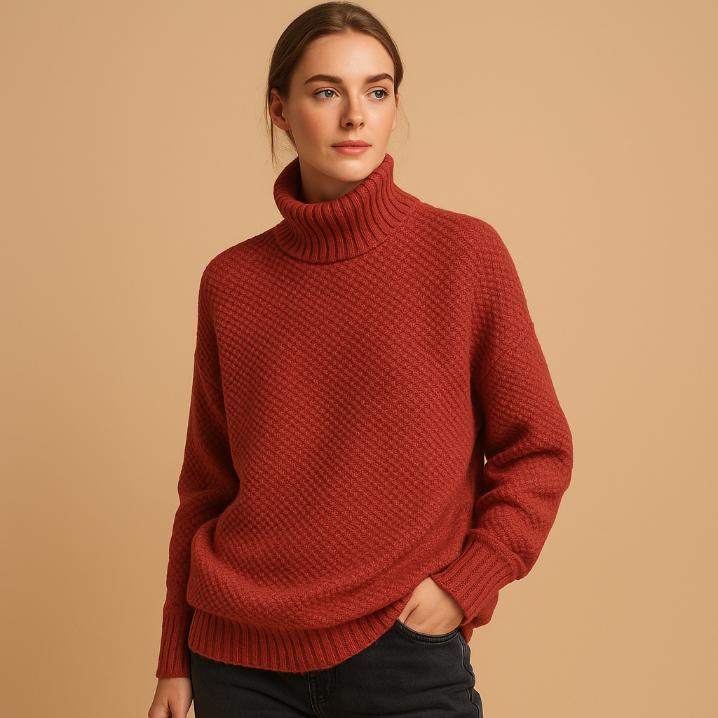 Luxurious Black Cashmere Turtleneck Sweater - Luxivelle