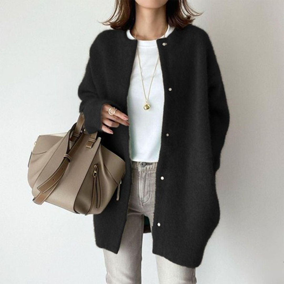 Classic Women's Cardigan with Pockets and Simple Style - Luxivelle