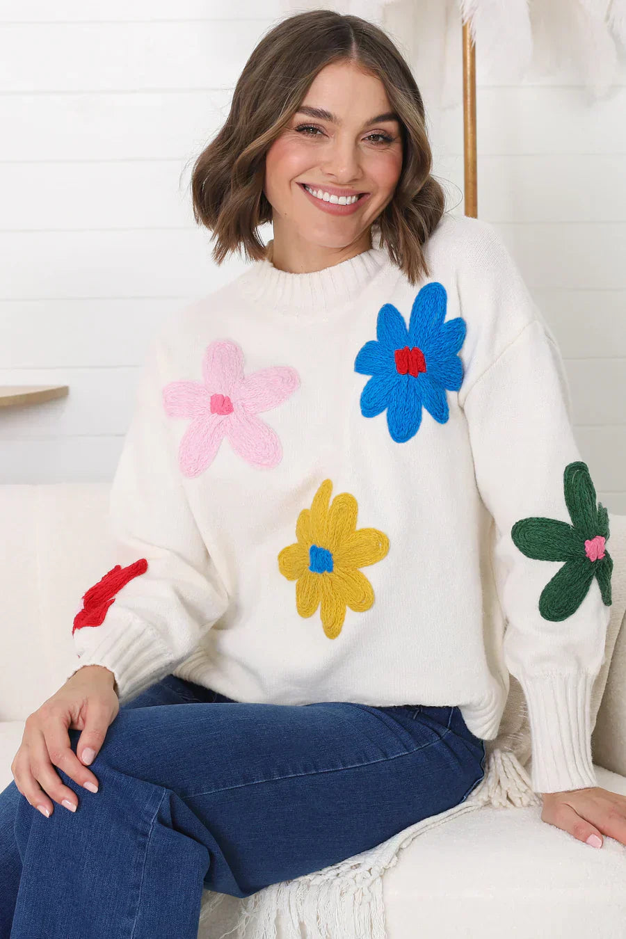 Alice | Modern floral sweater