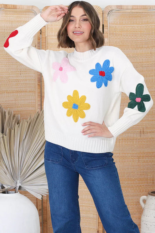 Alice | Modern floral sweater