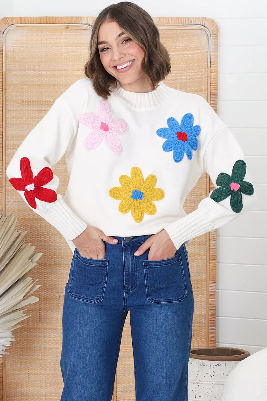 Alice | Modern floral sweater