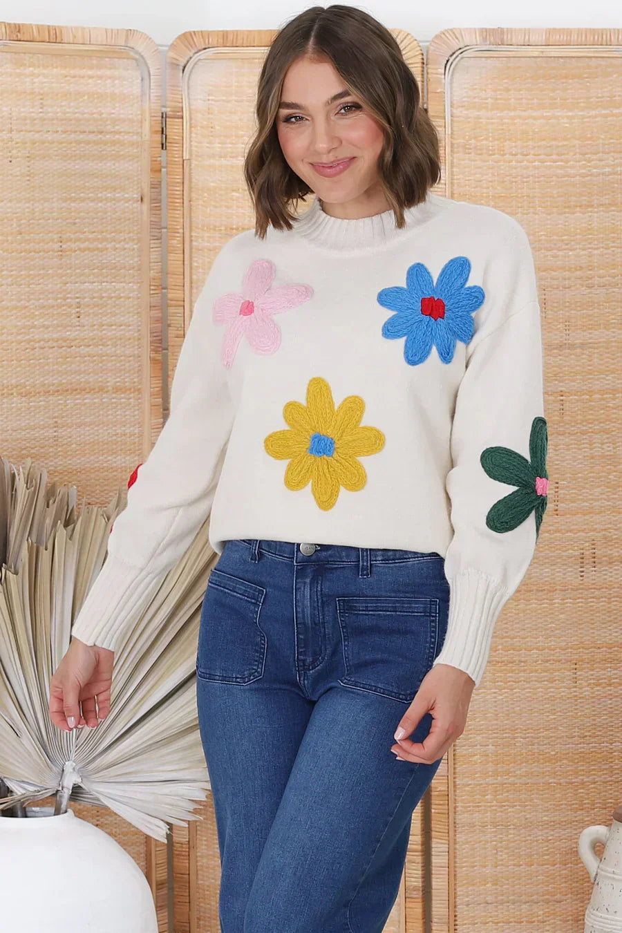 Alice | Modern floral sweater