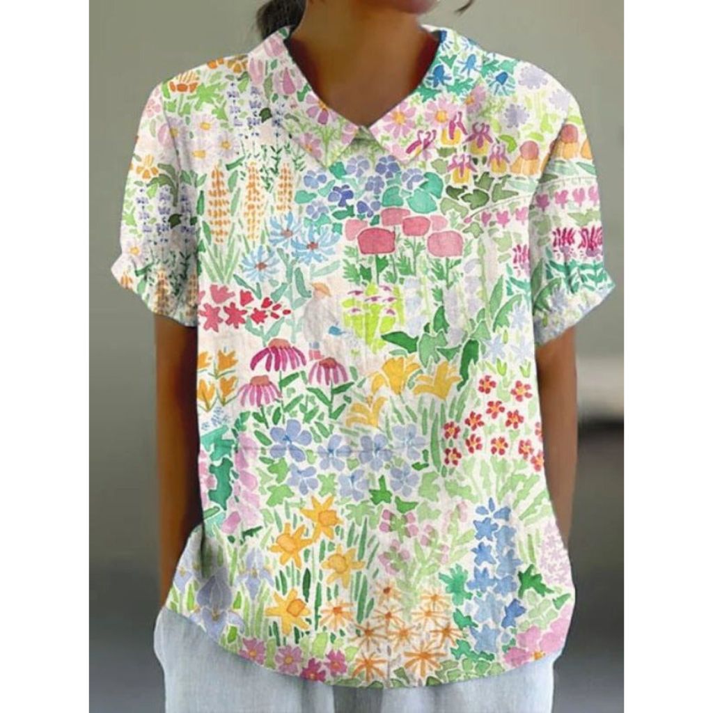 Karin | Blossom Print Casual Blouse
