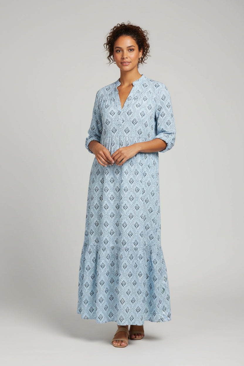 Trendy Floor Length Bohemian Dress - Luxivelle