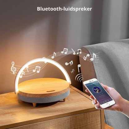 Versatile LED Desk Lamp with Bluetooth Speaker & Charger
