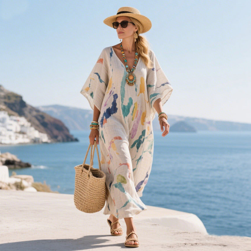 Flowy Long Summer Dress for Women