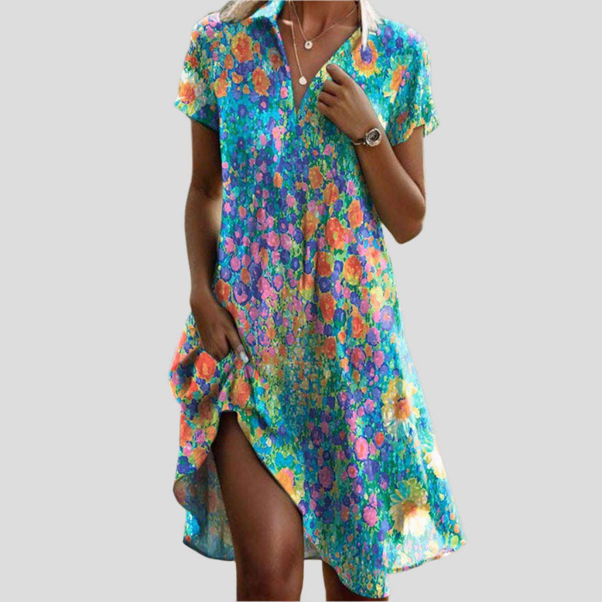 Chic Casual Sundress | Ladies Cotton Maxi Dress - Luxivelle