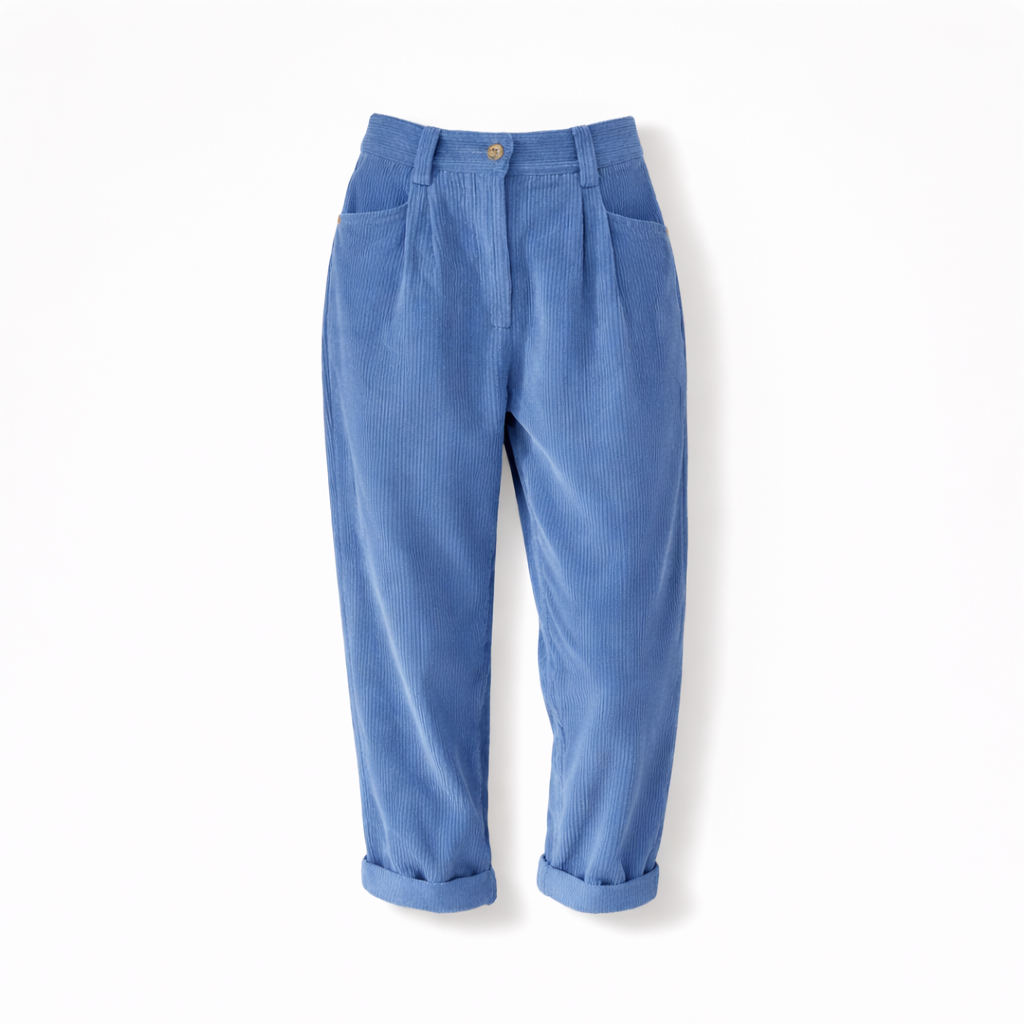 Comfortable Wide Leg Cotton Women's Corduroy Pants