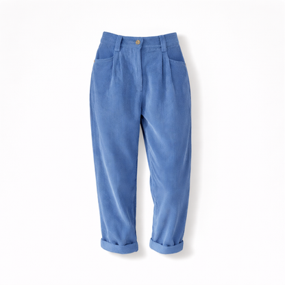 Comfortable Wide Leg Cotton Women's Corduroy Pants