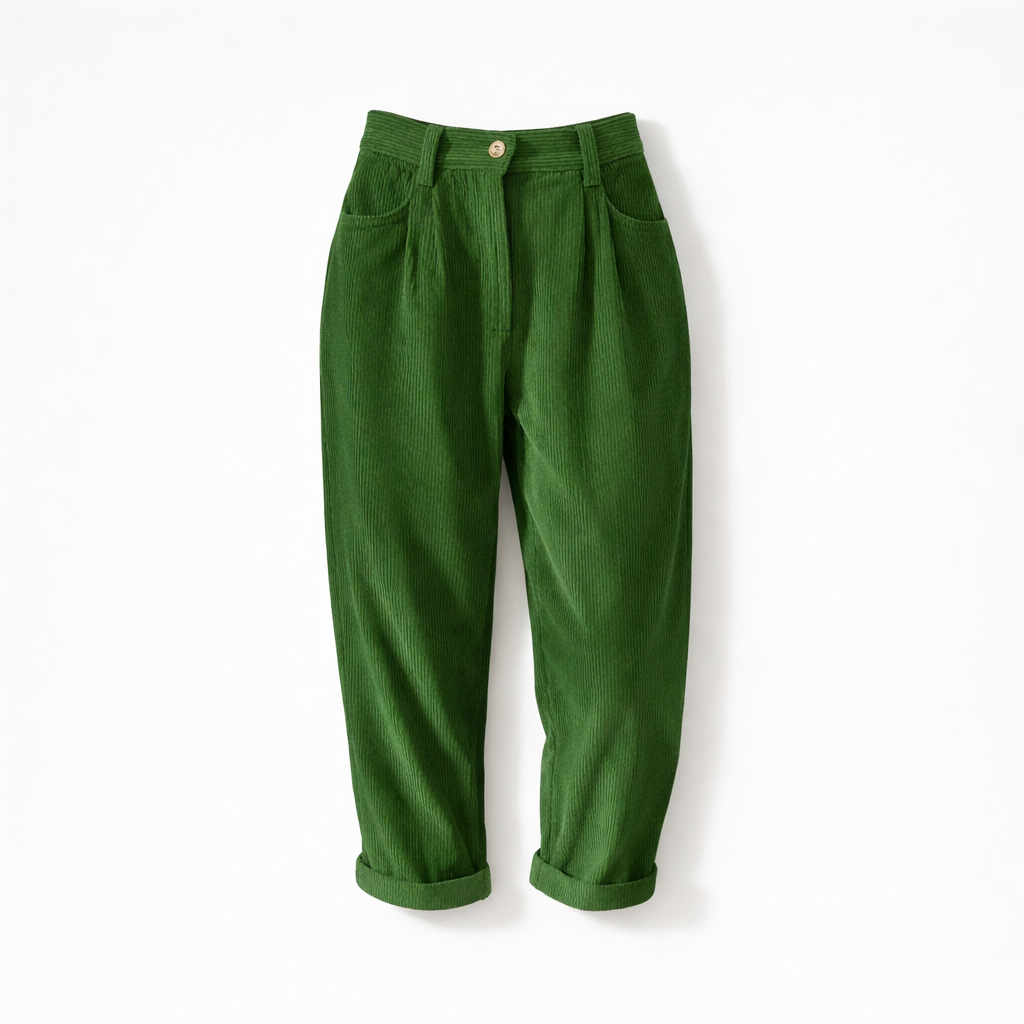 Comfortable Wide Leg Cotton Women's Corduroy Pants