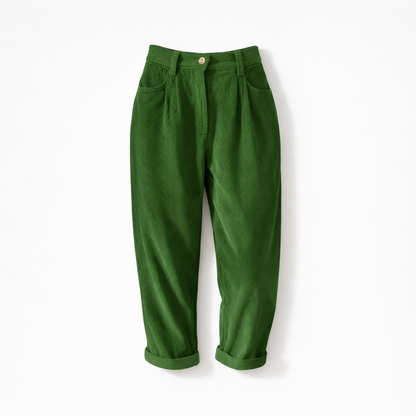 Comfortable Wide Leg Cotton Women's Corduroy Pants
