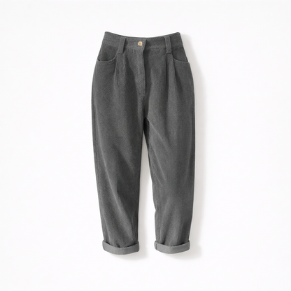 Comfortable Wide Leg Cotton Women's Corduroy Pants