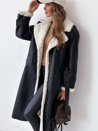 Classic Women's Coat with Simple Design and Button Front