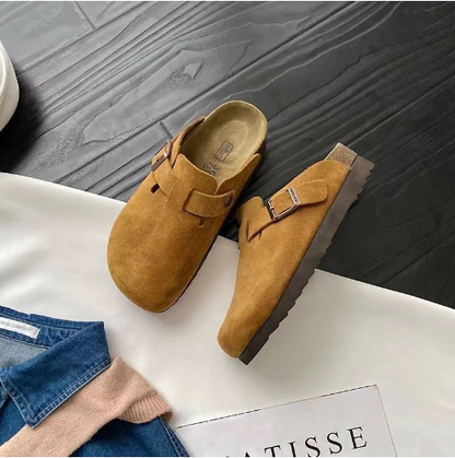 Variant image for Boston Suede Clogs - Adjustable Buckle, Unisex Comfort-1