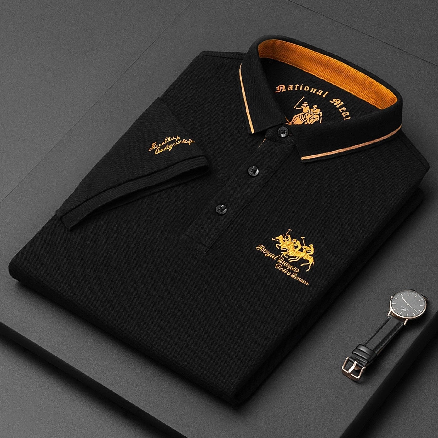 Classic Men's Breathable Short Sleeve Polo Shirt - Luxivelle