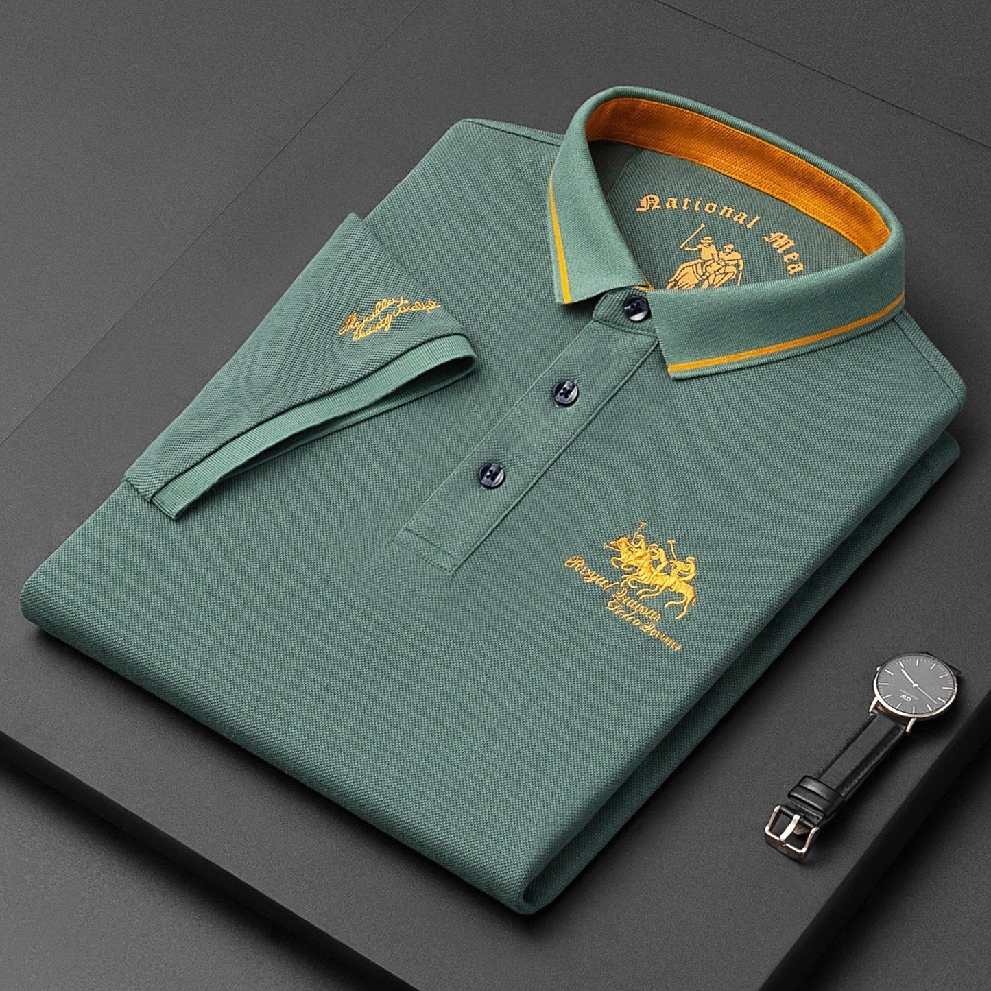 Classic Men's Breathable Short Sleeve Polo Shirt