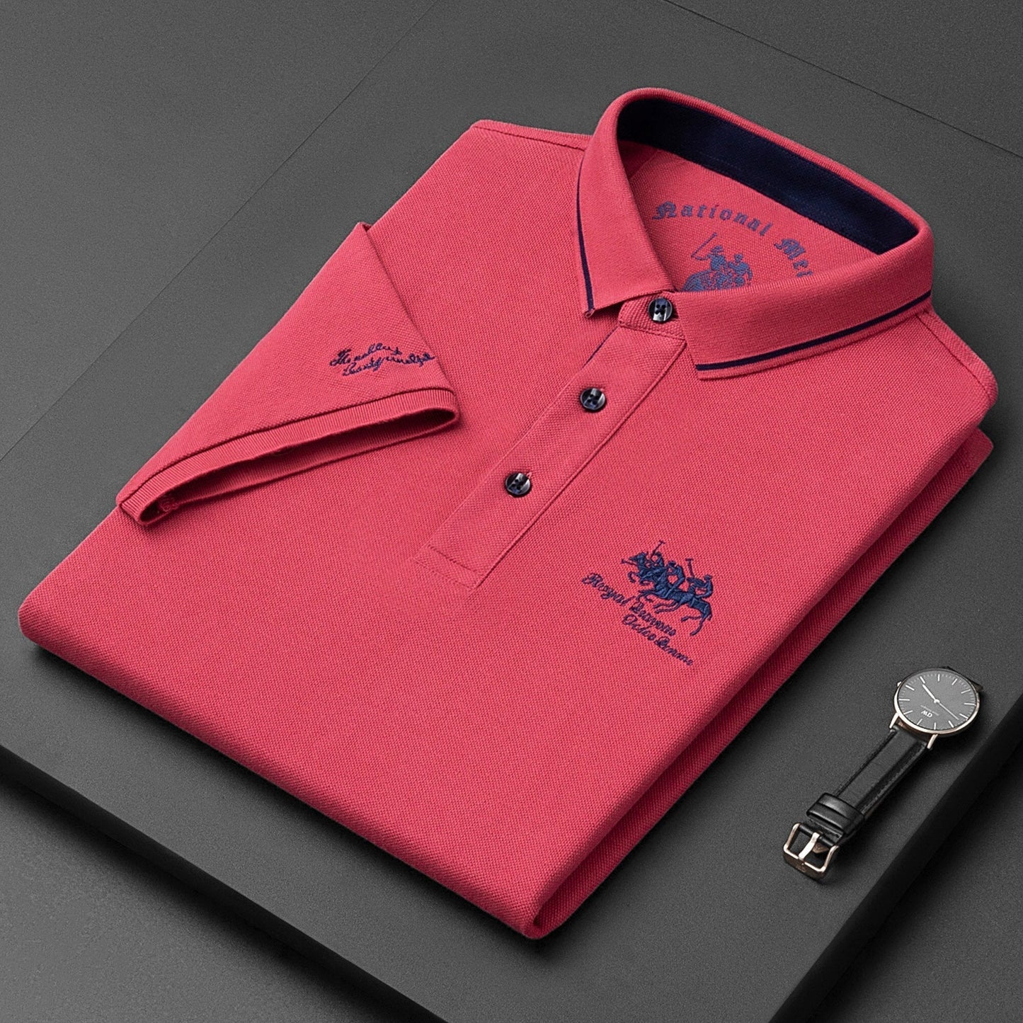Classic Men's Breathable Short Sleeve Polo Shirt