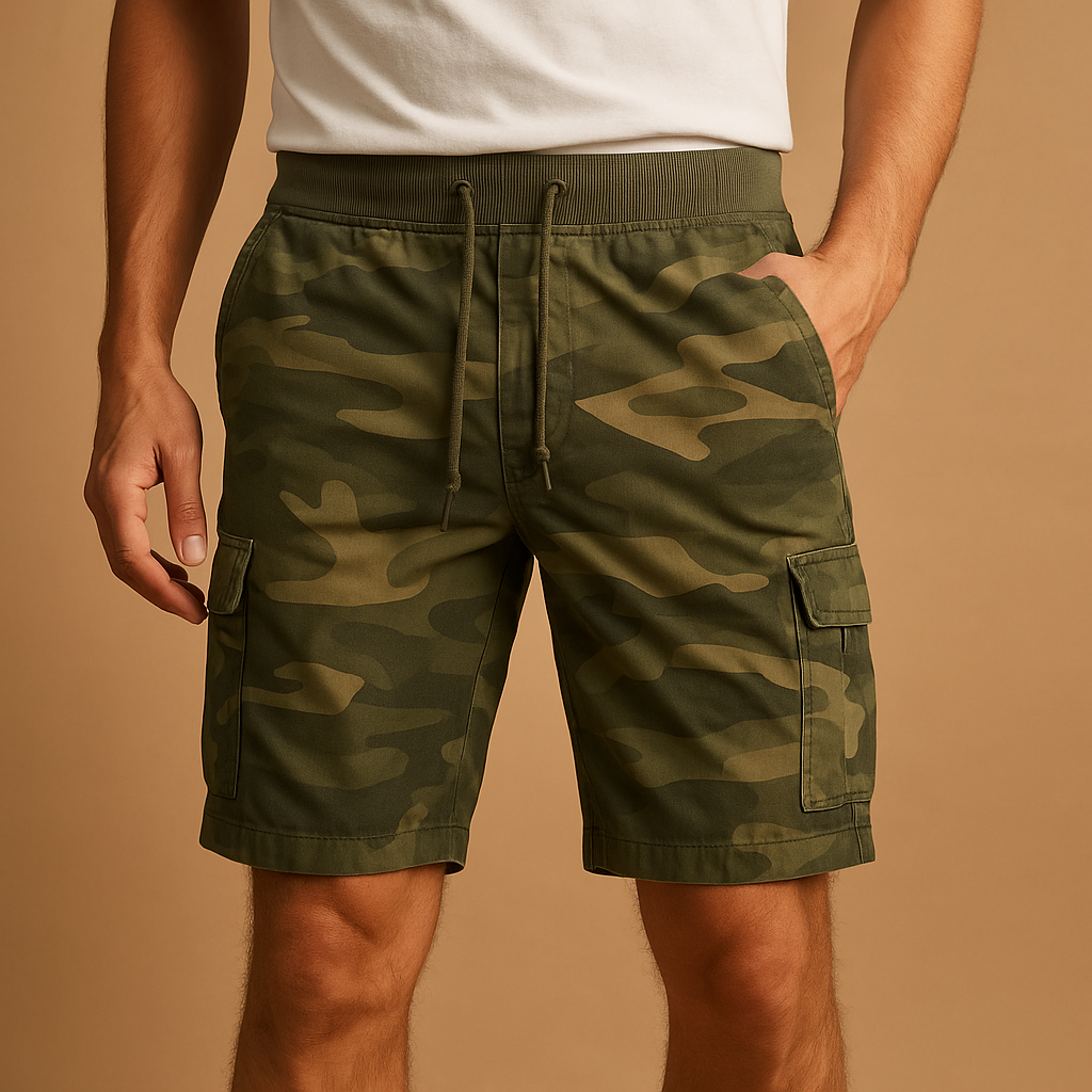 Mens Lightweight Camo Shorts - Luxivelle