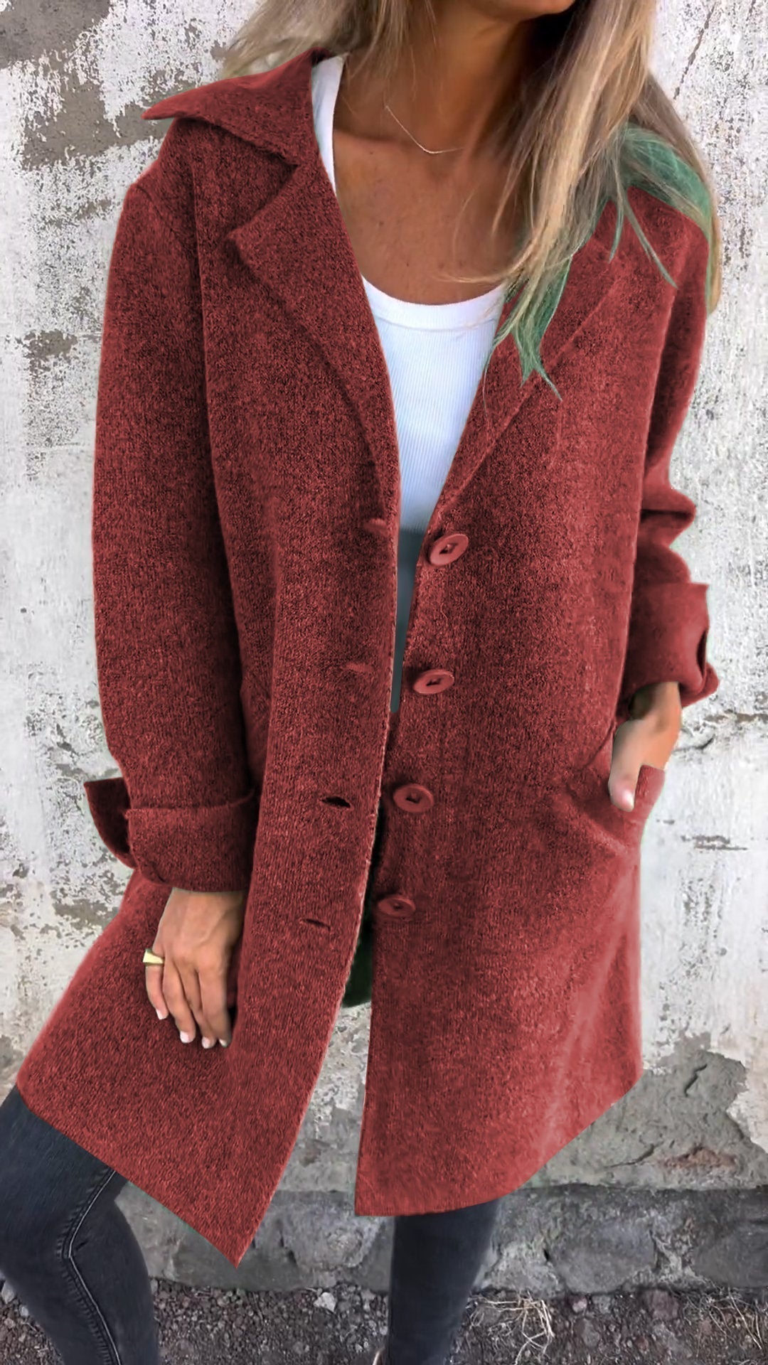 Warm Women's Oversized Knit Coat