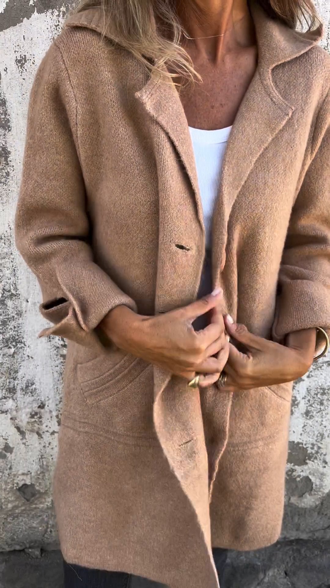 Warm Women's Oversized Knit Coat
