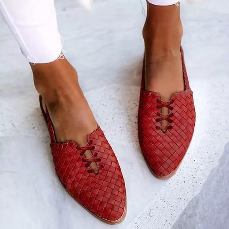 Brief-On Shoes For Women | Comfortable | Red