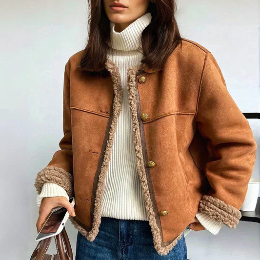Warm Sheepskin Parka | Women's Winter Coat - Luxivelle