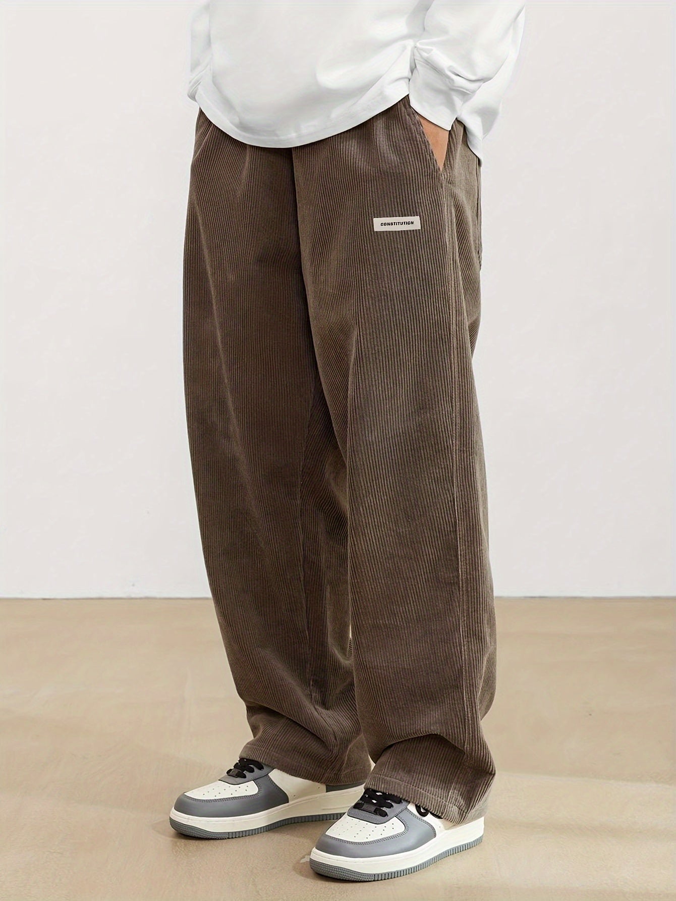 Comfortable Beige Men's Trousers with Pockets - Luxivelle