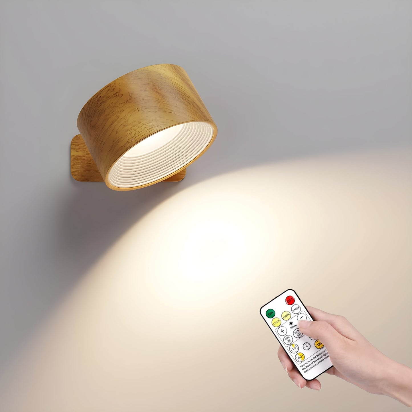 Bright Wireless LED Wall Light with Remote Timer