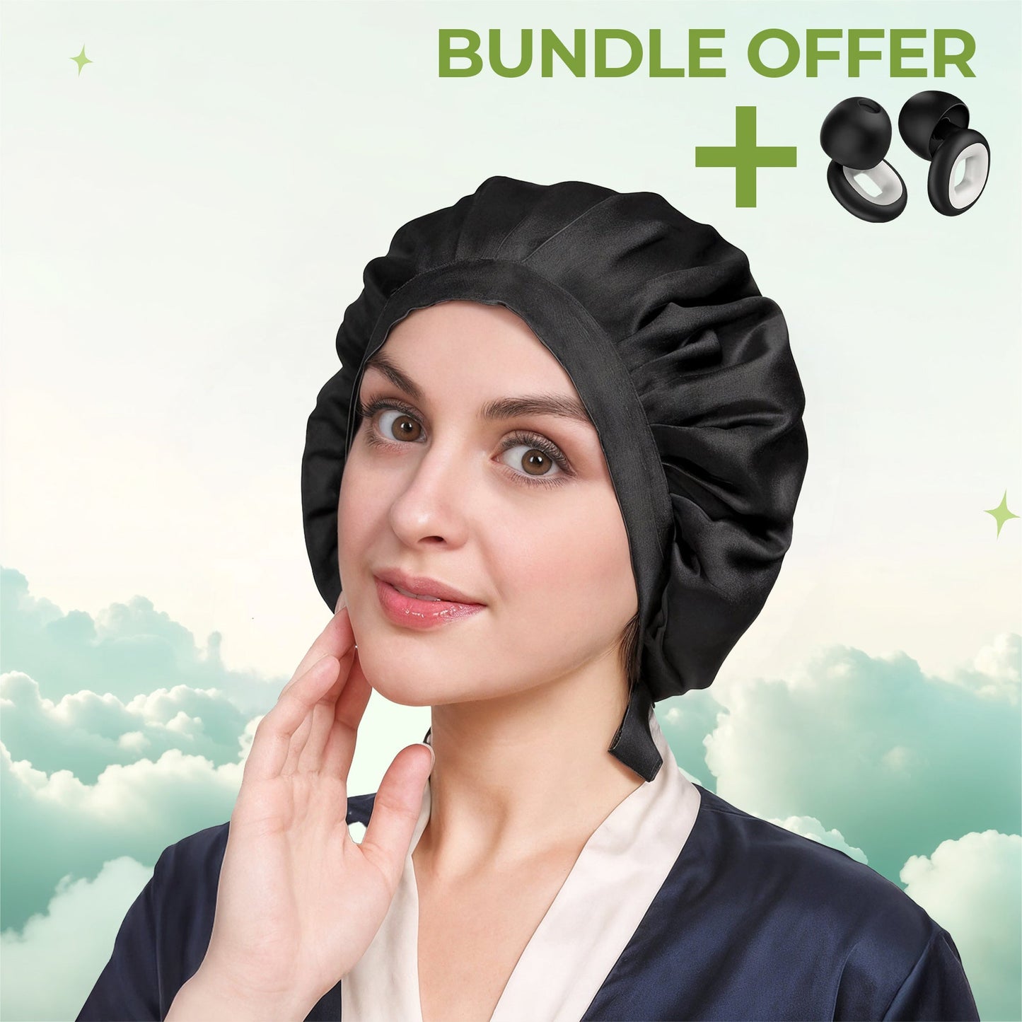 Better Sleep Kit - Soft Bonnet + Ear Plugs - Luxivelle