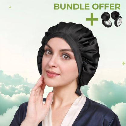 Better Sleep Kit - Soft Bonnet + Ear Plugs - Luxivelle