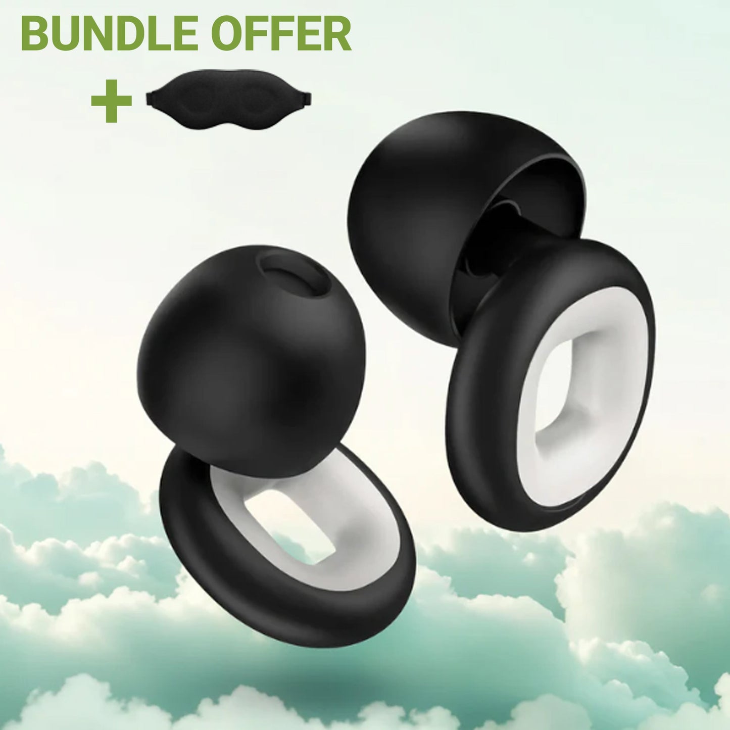 Ultimate Sleep Kit - Soft Eye Mask + Ear Plugs - Luxivelle